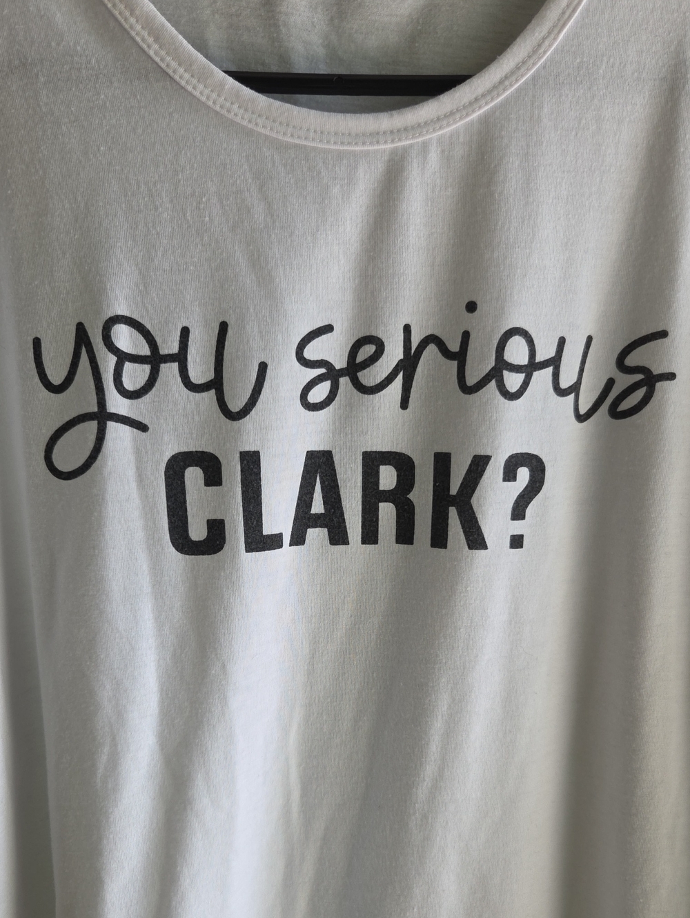 You Serious Clark? White Graphic Tee
